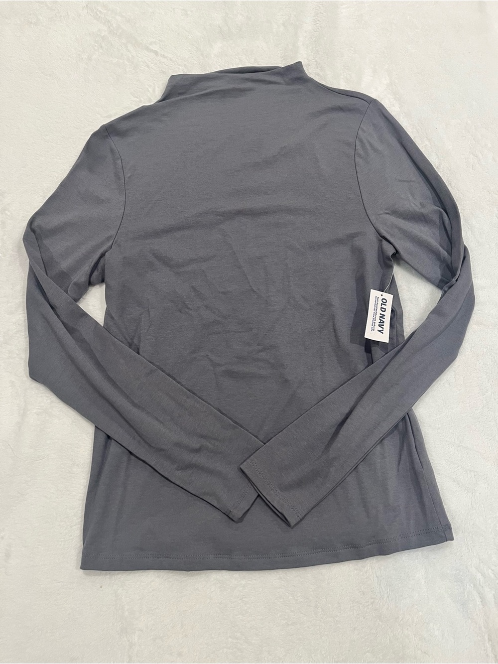 Old Navy Bestee Grey Mock Neck Long Sleeve Top - Size M
